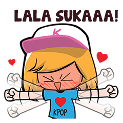 Lala the KPOP Fan Girl Name Sticker