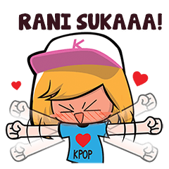Rani KPOP Fan Girl Sticker Nama