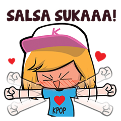 Salsa KPOP Fan Girl Sticker Nama