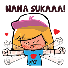 Nana the KPOP Fan Girl Name Sticker