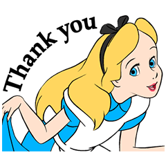 Alice In Wonderland Stiker Animasi