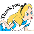 Alice In Wonderland Stiker Animasi