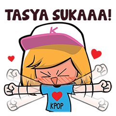 Tasya the KPOP Fan Girl Name Sticker