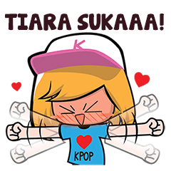 Tiara the KPOP Fan Girl Name Sticker