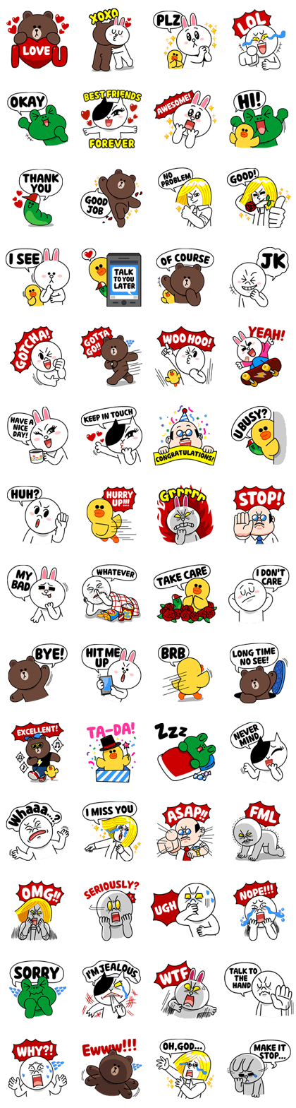 LINE characters : Love U