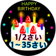 1 2歳 1歳 35歳までの誕生日ケーキ Line スタンプ Line Store 1 2歳 1歳 35歳までの誕生日ケーキ Line スタンプ Line Store
