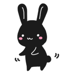 small black rabbit Sticker