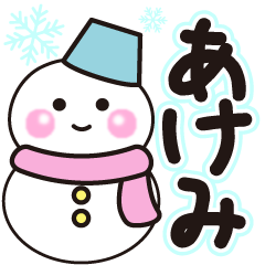 akemi winter sticker