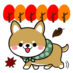 Autumn Of Sibainu Line Stickers Line Store