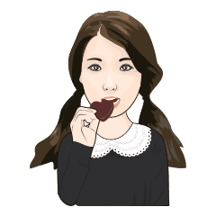 Cutest Girl Pahe Line Stickers Line Store