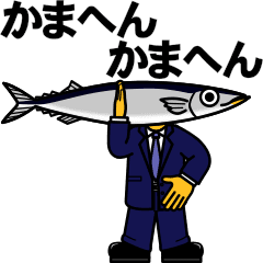 A sticker of 'Sanma' head man
