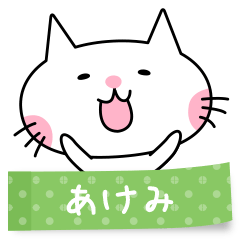 A cat named Akemi sticker