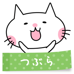 A cat named Tsubura sticker