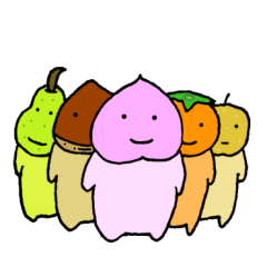 Momotaro and fruits