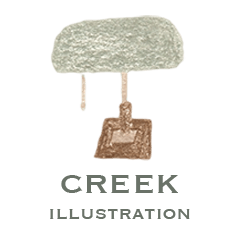 Creek 北歐風簡單生活插畫貼紙（秋冬色調）
