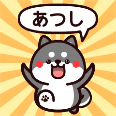 Sticker to Atsushi from black Shiba