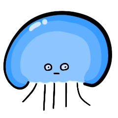 Blue Jellyfish Sticker