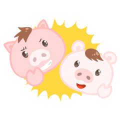 Angry pig&gentle pig