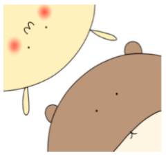 bears and rabits Heartwarming sticker