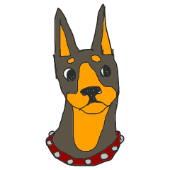 A doberman named "BILL" (dog) from Japan