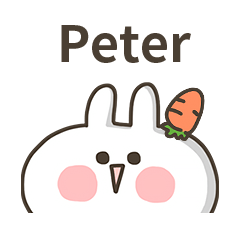 【Peter】專用貼圖-蘿蔔兔