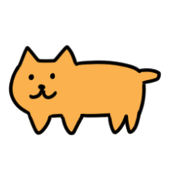Orange beardless cat