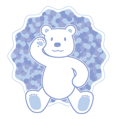 Sticker of a cute polar bear.