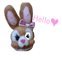 Wool felt Rabbit Plush Doll