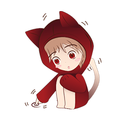 Mimi in the red cat hood (ENG)