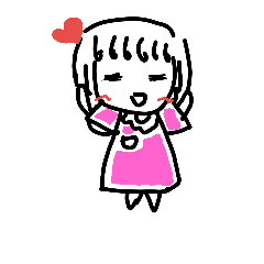 可愛女孩的表情