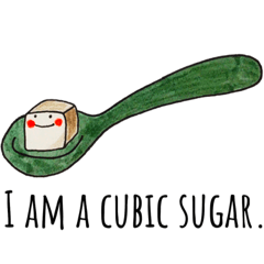 Little cubic sugar - love message!!