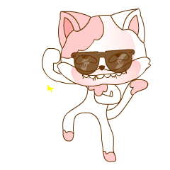 HyperCat : Dancing King (white)