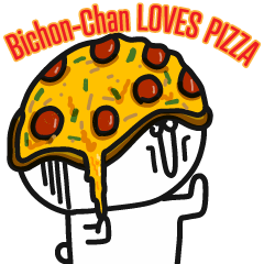 Bichon-Chan LOVES PIZZA