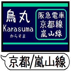 Inform station name of Kyoto line6