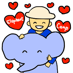 Elephant Camp in Animated Stickers