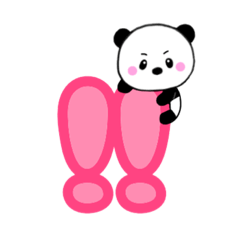 Large word & Baby panda