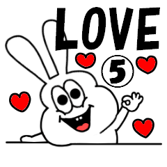 Thick rabbit's love sticker 5