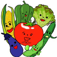 Lots of vegetable sticker.