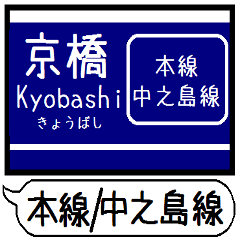 Inform station name of Osaka-Kyoto line3