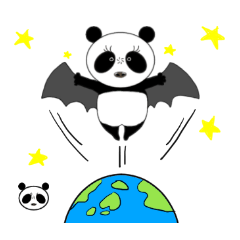 Cute panda Mipan Halloween