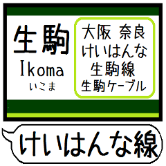Inform station name of Keihanna line3