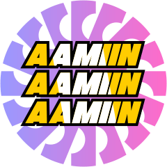 Aamiin : Muslim Pray Expression Text