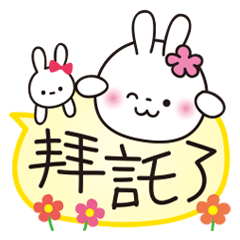 Large letter! cute White Rabbit_Chinese