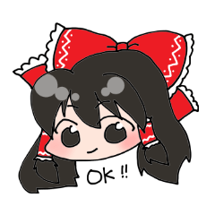 cute sticker of the Touhou Project
