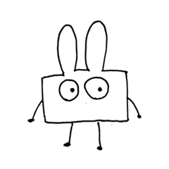 角張ったうさぎ