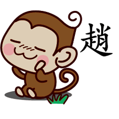 趙-名字 猴子Sticker