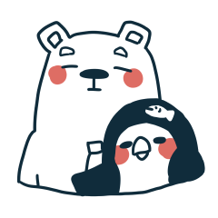 A bear and penguin