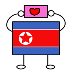 moving North Korea flag