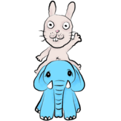Rabbit and elephant