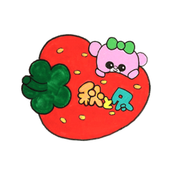 Pink bear in strawberry leotard 3